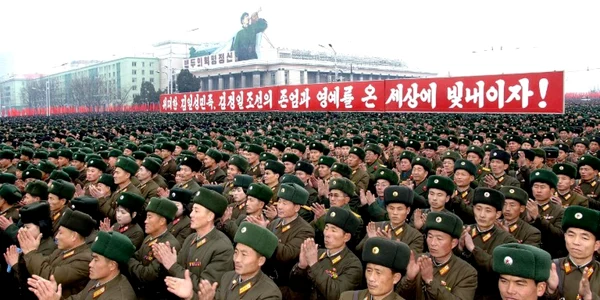 miting coreea de nord FOTO AFP PHOTO / KCNA VIA KNS