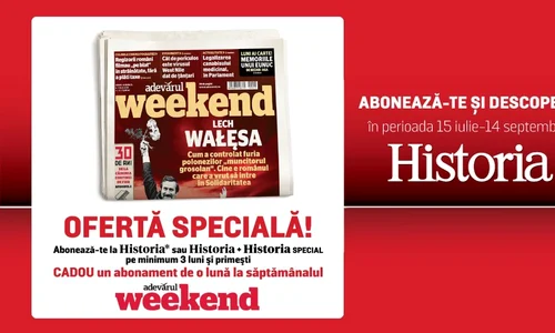 Abonează te la Historia și primești cadou un abonament la Weekend Adevărul! jpeg