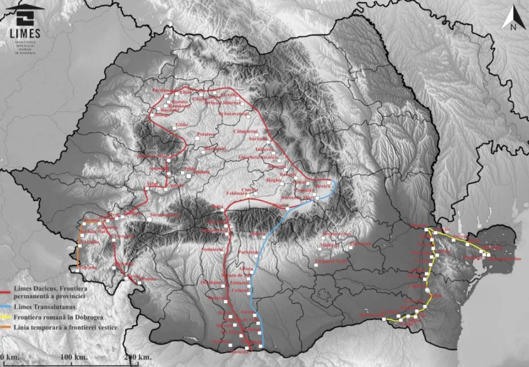 Limes-ul Imperiului roman în Dacia (sursa: limesromania.ro)