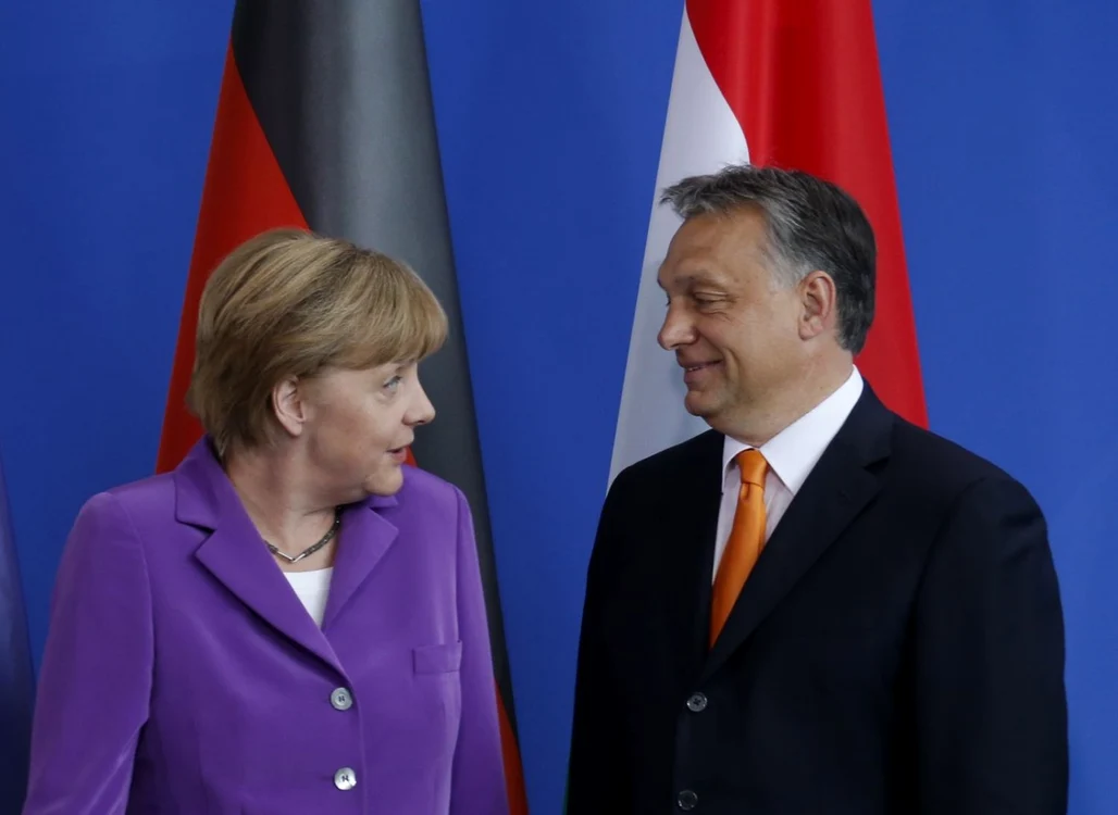 Viktor Orban, premierul Ungariei, şi cancelarul german Angela Merkel FOTO Reuters