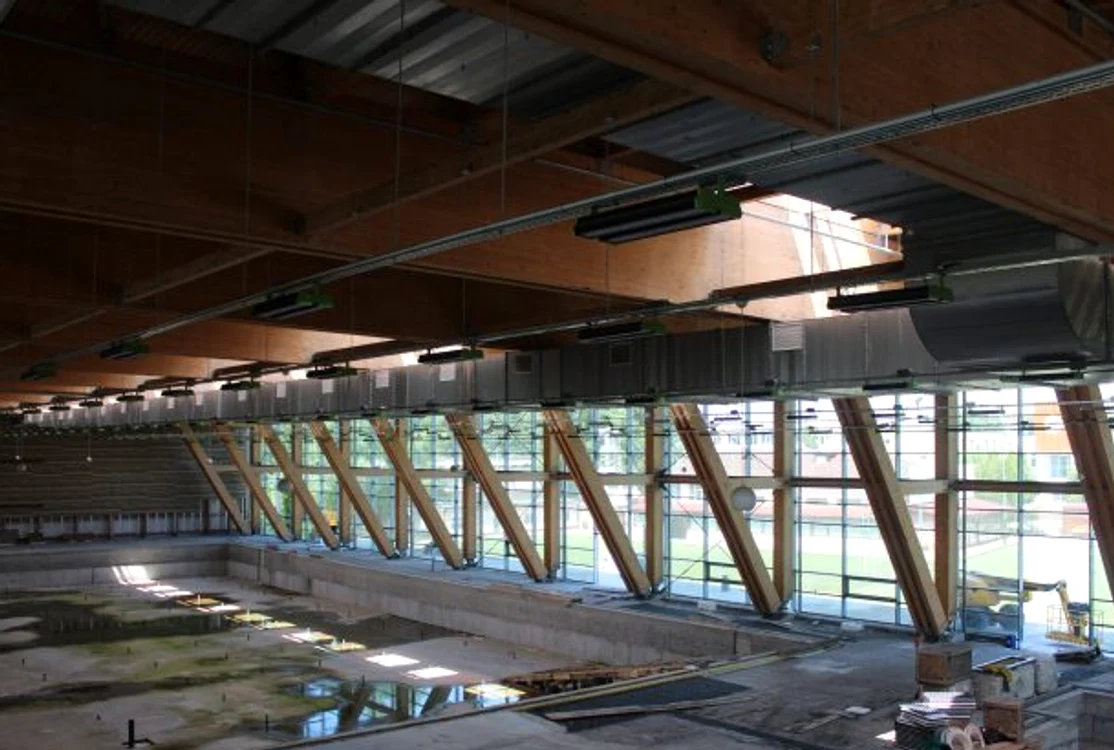 Stadiul lucrărilor la Bazinul olimpic de la Brăila FOTO: Realitatea de Brăila
