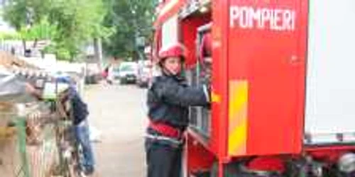 Pompieri în acţiune