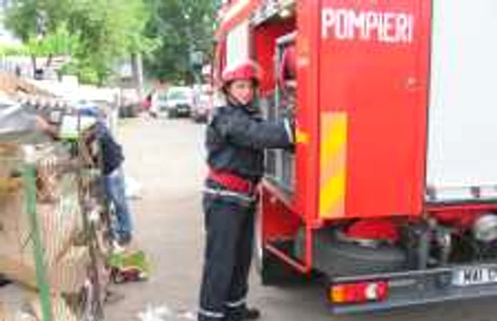 Pompieri în acţiune