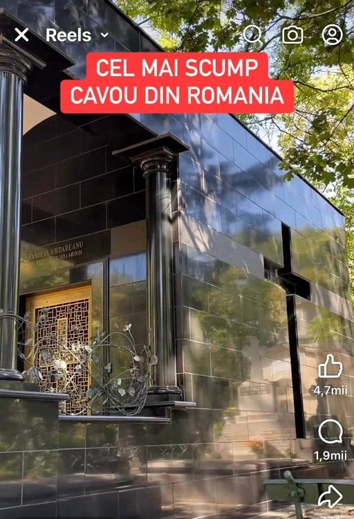 Mormântul ar fi costat 100.000 de euro / Foto: captură video FB