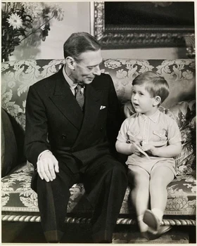 Regele Charles al III lea si bunicul sau, Regele George al VI lea