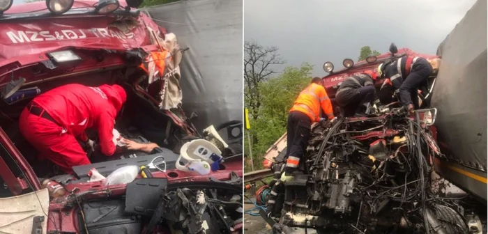 Imagini terifiante cu accidente rutiere grave, în „capcana morţii” de la Bujoreni - Vâlcea, pe Valea Oltului, pe DN 7 / E 81; Foto :Adevărul