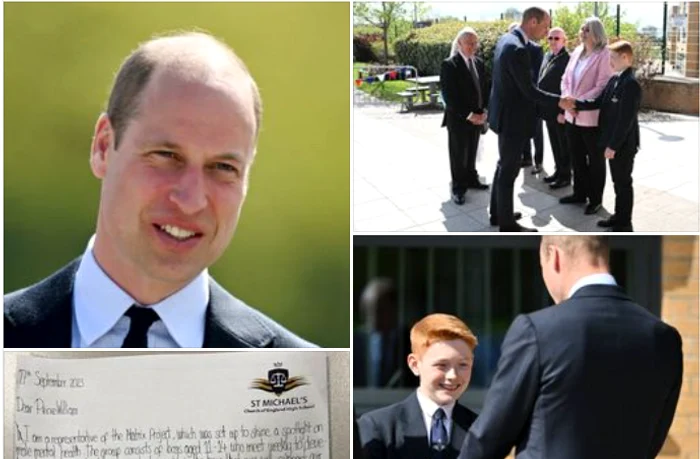 Prințul a răspuns invitației elevului. FOTO Facebook History & Lives of the British Royals