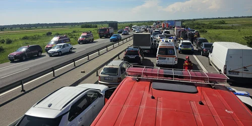 Accident pe A1 FOTO: ISU Dâmbovița