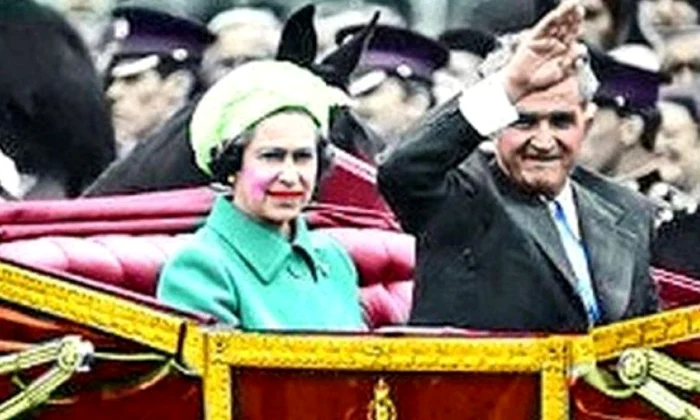 Regina Elisabeta a II a s a ascuns de Ceaușescu într un tufiș din grădina Palatului Buckingham, la vizita din 1978! jpeg
