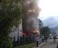 Incendiu la o școală din Hațeg. FOTO: ISU Hunedoara 