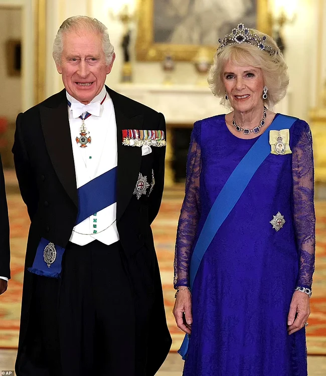 Regele Charles și Regina Consoartă Camilla, la banchetul de stat