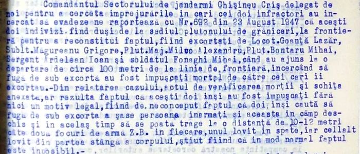 Relatarea jandarmeriei din Chișineu Criș FOTO Centrul de Consultanță Istorică