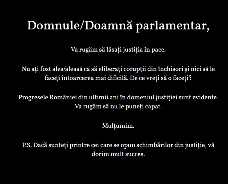 mesaj pt parlamentari campanie va vedem