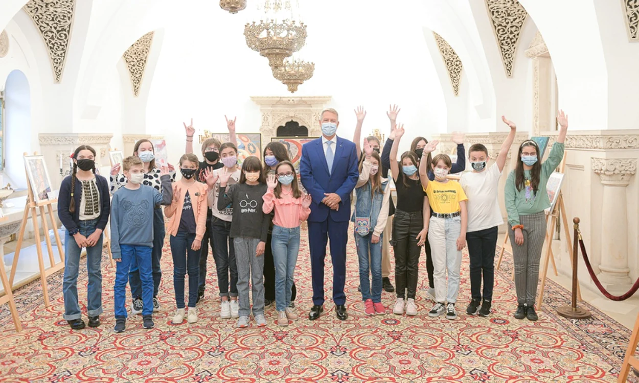 Klaus Iohannis a participat la deschiderea concursului „Cotroceni Creativ Junior” FOTO: Presidency.ro