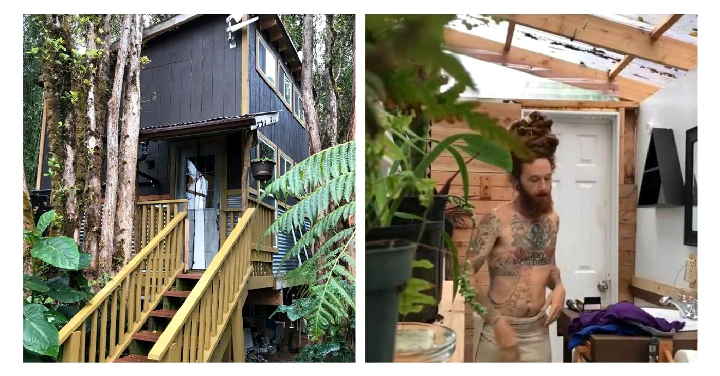 Robert Breton și casa lui din copac, construită în Hawaii