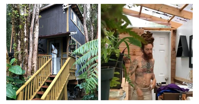 Robert Breton și casa lui din copac, construită în Hawaii