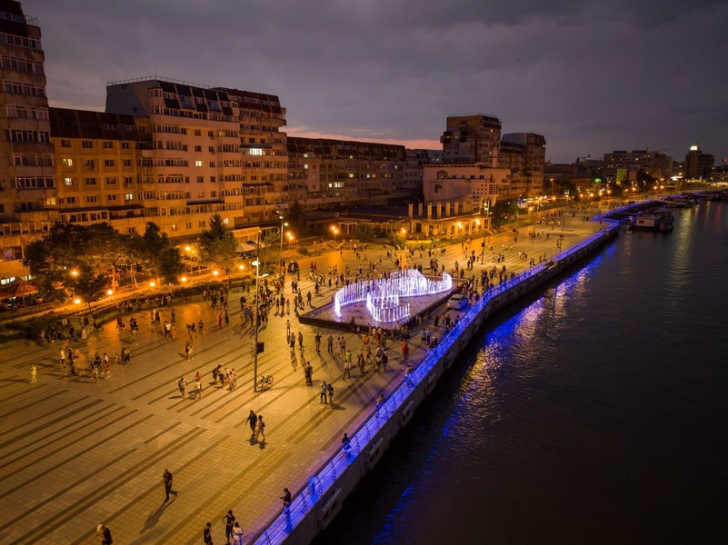 Faleza din Tulcea, modernizată după modelul celei din Dubai, va fi inaugurată cu un show grandios FOTO 