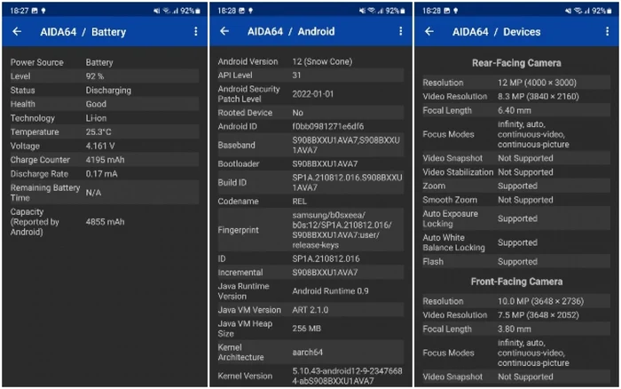 Samsung Galaxy S22 Ultra specificatii