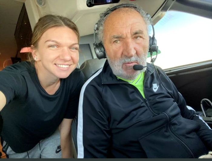 
    Simona Halep l-a avut pe Ion Țiriac ca pilot în avionul particular care a dus-o la ClujFOTO: Instagram  
