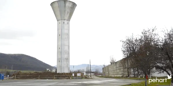 Demolarea spectaculoasă a unui turn de apă de la Pehart Tec Sebeş