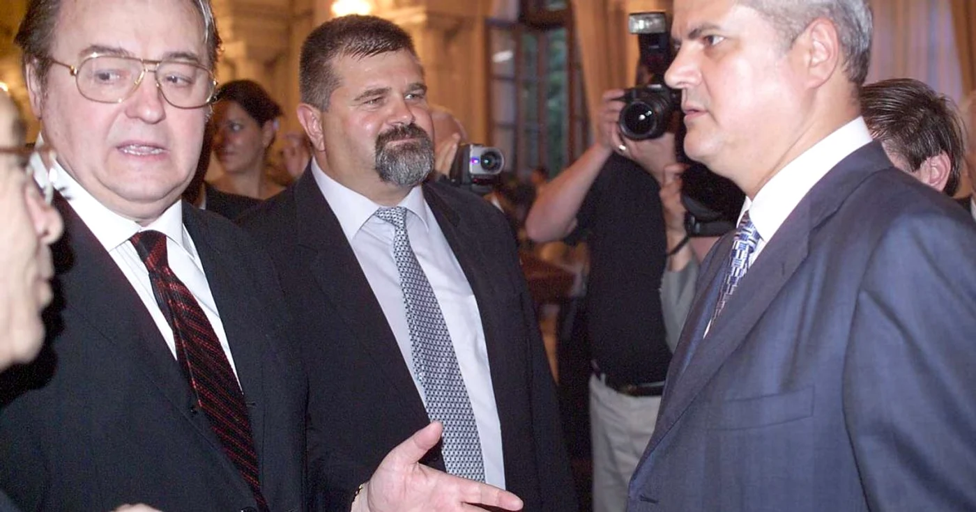Corneliu Vadim Tudor şi Adrian Năstase
