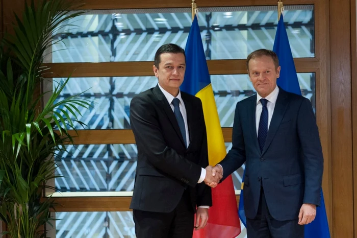 Sorin Grindeanu şi Donald Tusk, preşedintele Consiliului European