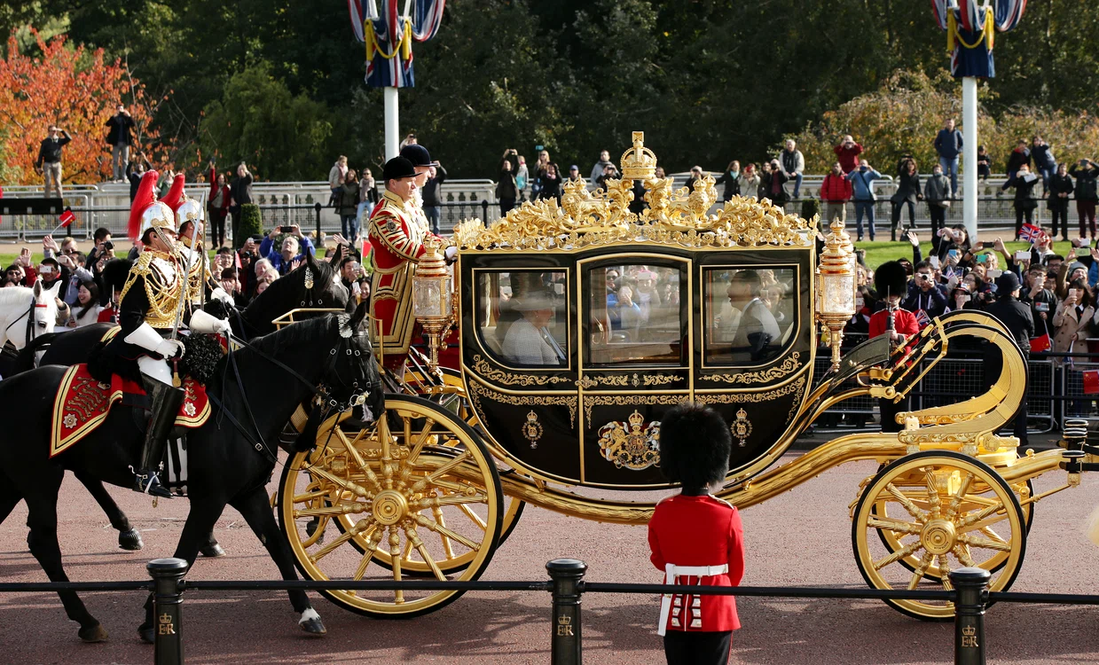 Diamond Jubilee State Coach - Caleașca de stat de la Jubileul de diamant al reginei. FOTO AFP 