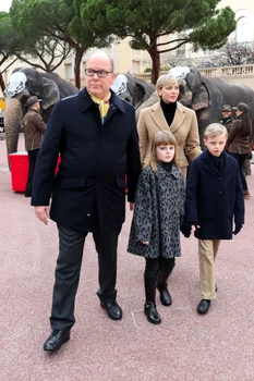 Prințul Albert, Prințul Jacques, Prințesa Gabriella și Prințesa Charlene de Monaco. FOTO: Getty Images