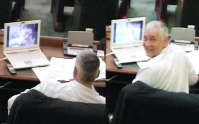 Surprins asupra faptei, parlamentarul Marius Nicoară  a zâmbit complice ziariştilor