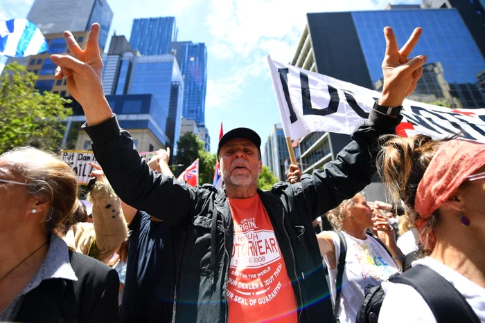 Protest antivaccin la Melbourne FOTO EPA-EFE