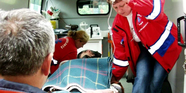 Victima a fost transportată la spital