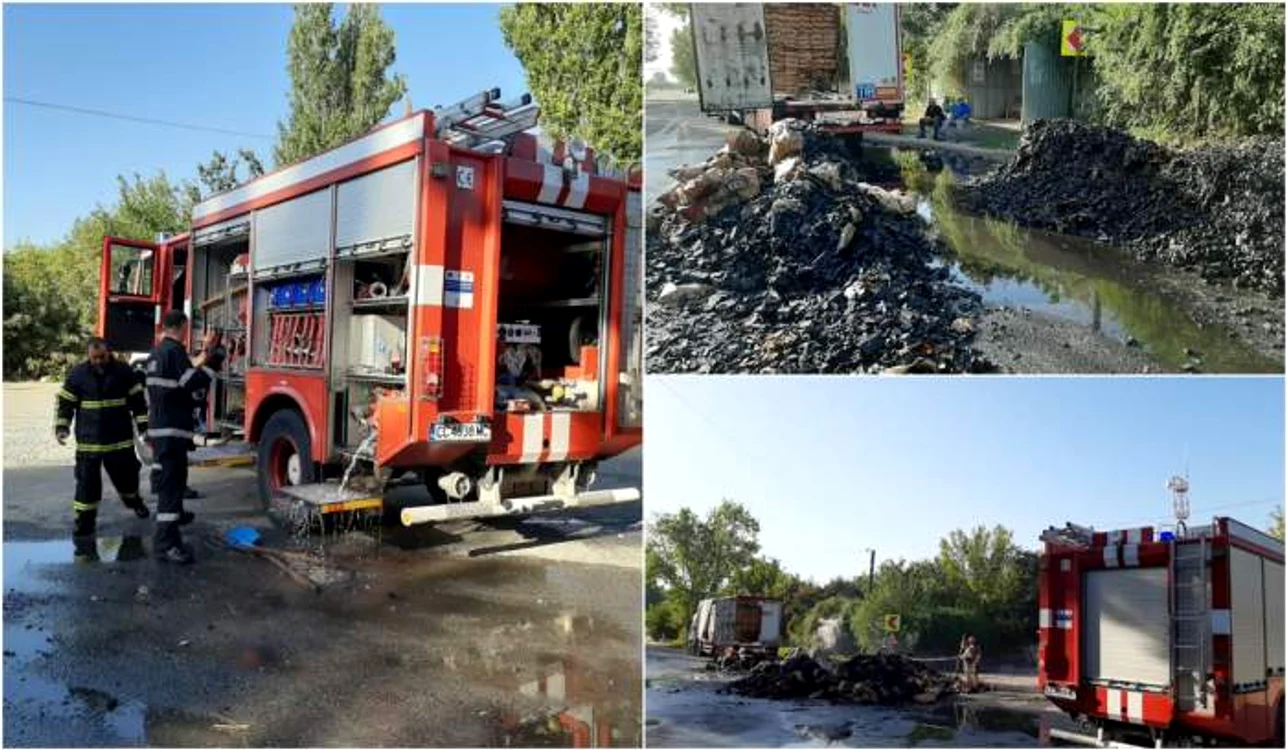 Pompierii bulgari au stins incendiul de la Ostrov Foto: observatornews.ro