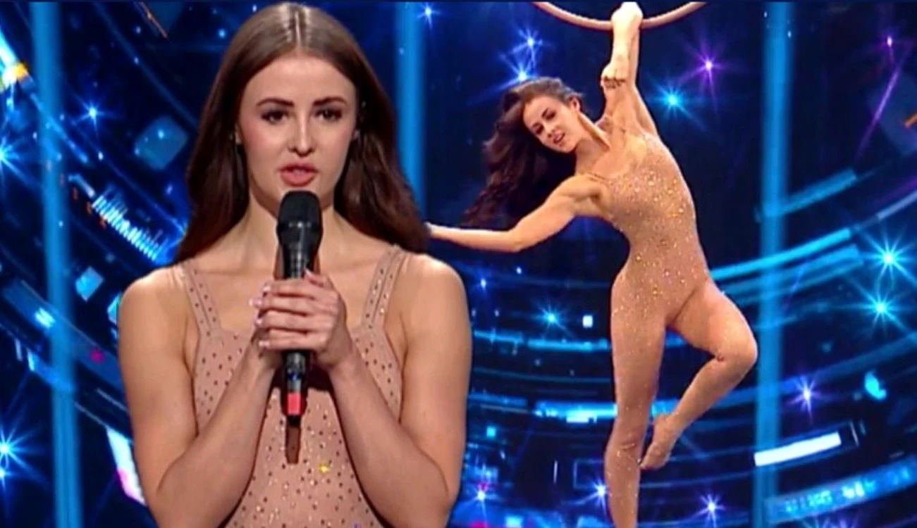 Aleksandra Kiedrowicz și-a prezentat numărul artistic pe scena „Românii au talent” 