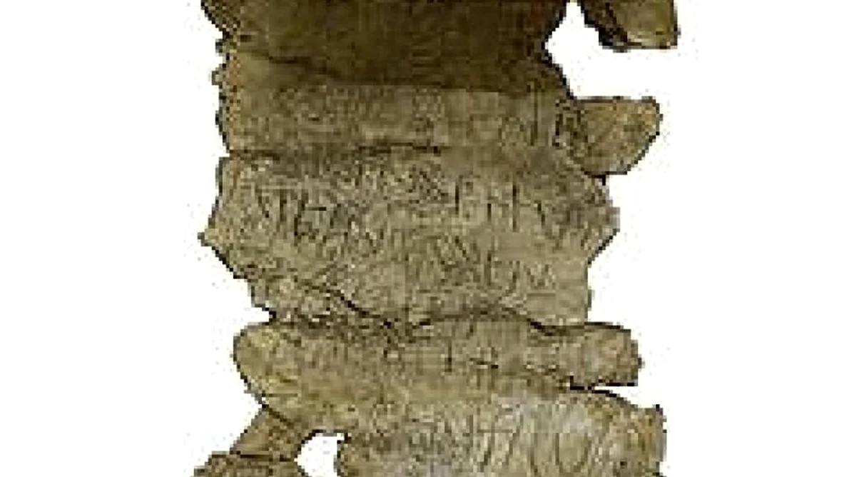 O tăbliță de blestem din epoca romană, expusă la Muzeul Naţional al Unirii jpeg
