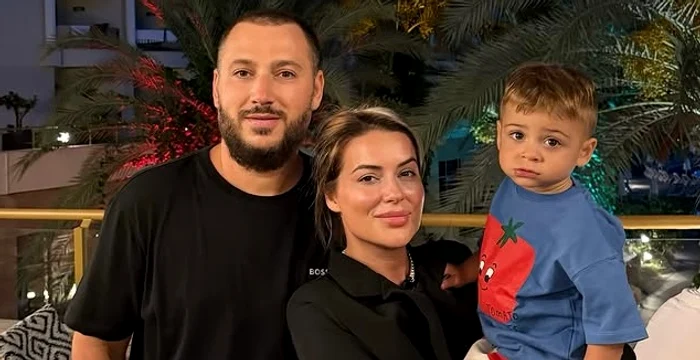 Sensy, alături de soțul Valentin și băiețelul lor, Aaron foto: Instagram 