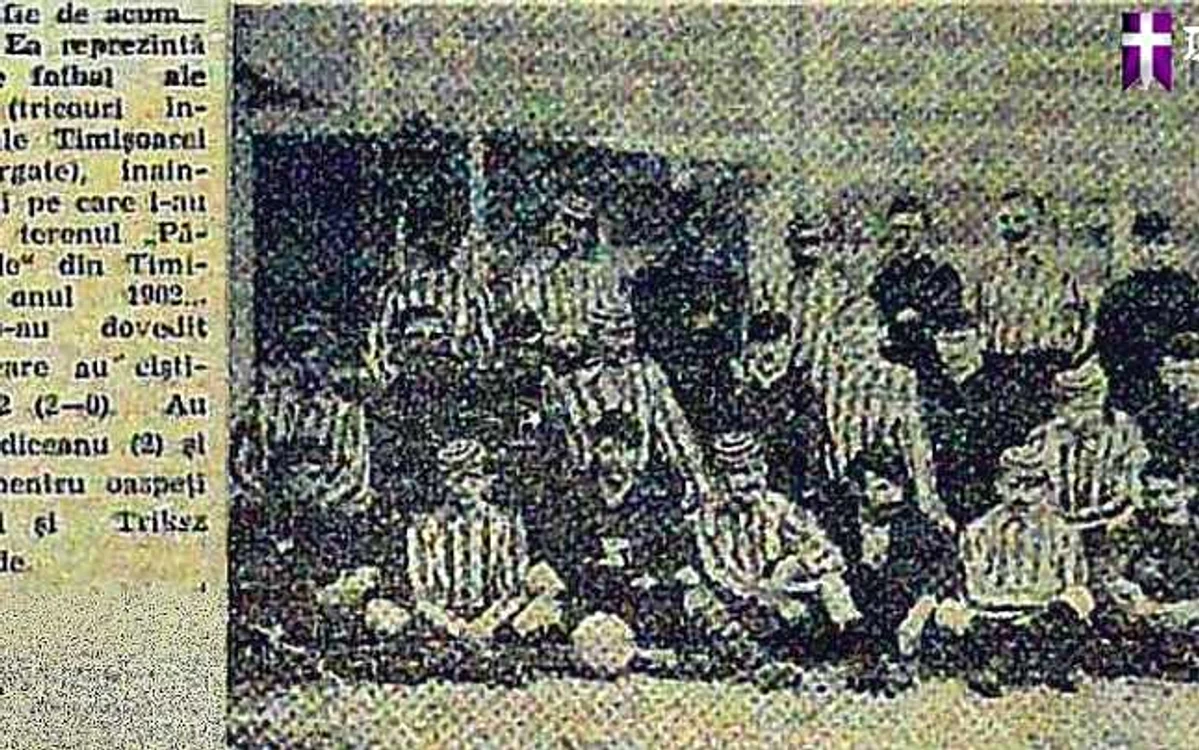 Doar o imagine de slabă calitate a rămas de la primul meci, în 1902. FOTO: druckeria.ro