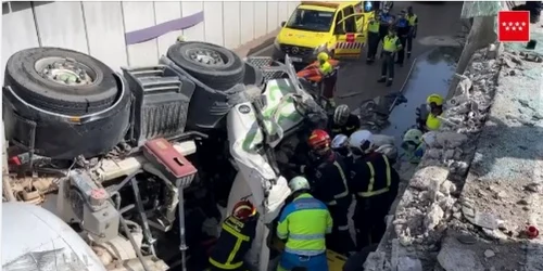 accident madrid betoniera foto captura video