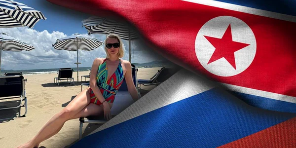 Anastasia Samsonova a vizitat resortul acvatic din nord coreea foto X