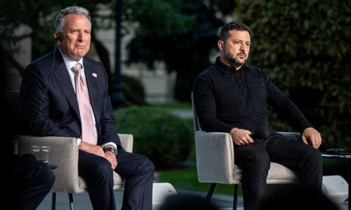 Volodimir Zelenski și Steve Witkoff, emisarul lui Trump, conferință de presă comună la Kiev