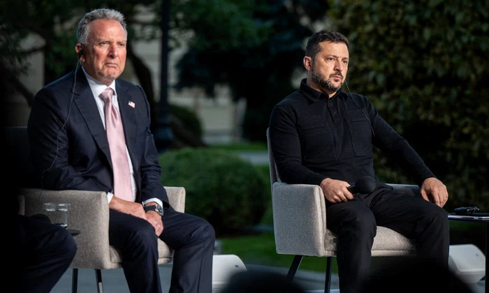 Volodimir Zelenski și Steve Witkoff, emisarul lui Trump, conferință de presă comună la Kiev