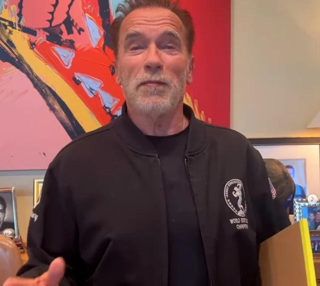 Arnold Schwarzenegger alături de frații Klitschko care apără Kievul - foto Instagram