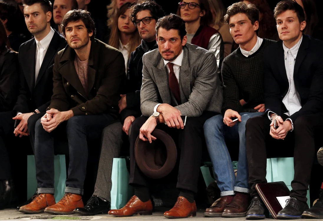 David Gandy a urmărit colecţiile prezentate la Săptămâna Modei pentru Bărbaţi. FOTO Reuters