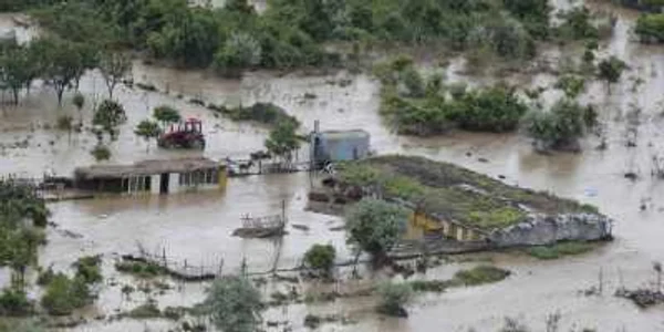 Inundatii in Bulgaria - imagine aeriana din Albena FOTO Reuters