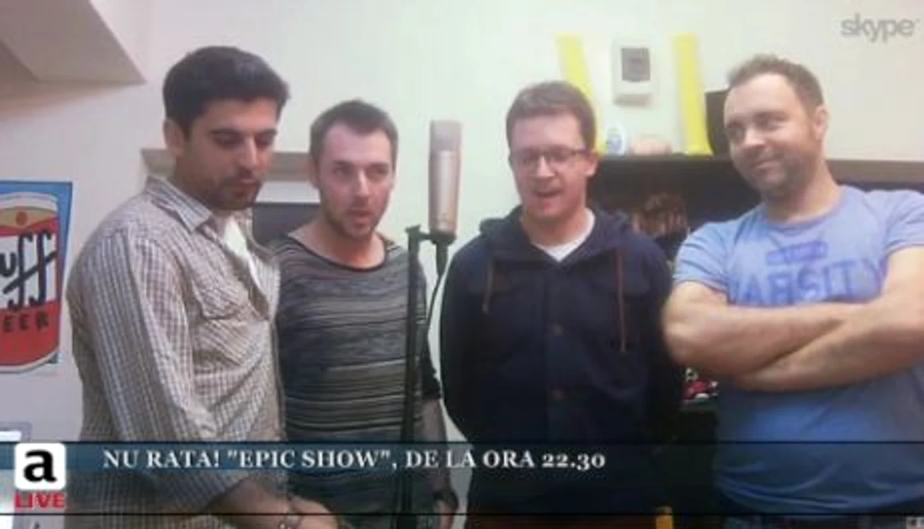 Băieţii de la Epic Show: Bogdan Rădulescu, Tibi Codorean, Adrian Cucu şi Dragoş Stan