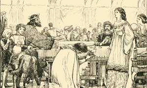 Ilustrație „Ultimul banchet al lui Alboin” (cca  570 d Hr ), 1890, profimedia 0466225093 jpg