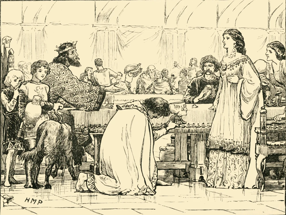 Ilustrație „Ultimul banchet al lui Alboin” (cca  570 d Hr ), 1890, profimedia 0466225093 jpg