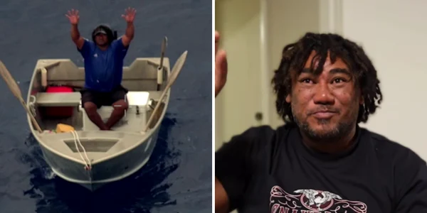 un pescar a fost salvat dupa opt zile petrecute in oceanul pacific foto captura video the guardian png