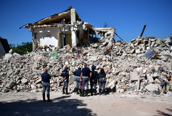 Imaginea dezastrului în Amatrice FOTO Getty Images