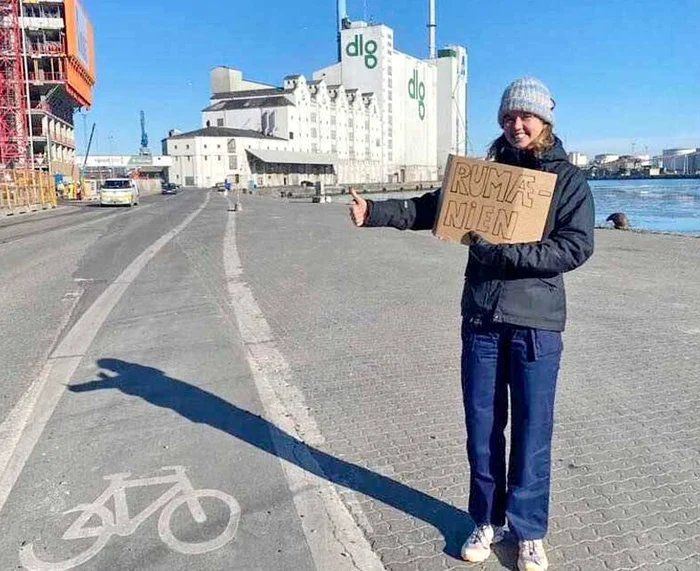 Astrid Andreassen a călătorit cu autostopul până în România Foto: Graiul.ro