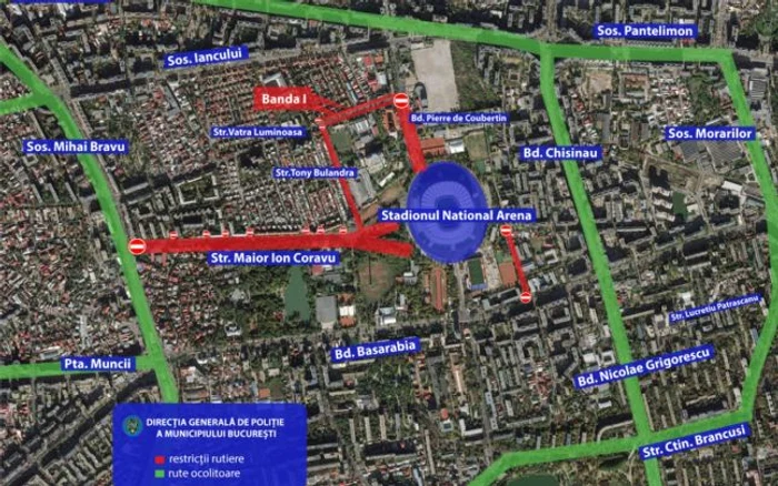 Zonele cu restricții de circulație în București în ziua de 14 august